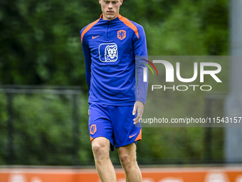 Netherlands player Jan Paul van Hecke participates in the training and press conference for the Netherlands Nations League season 2024-2025...