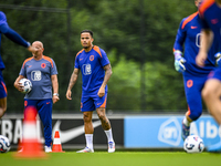 Netherlands player Justin Kluivert participates in the training and press conference for the Netherlands Nations League season 2024-2025 at...