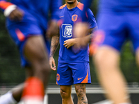 Netherlands player Justin Kluivert participates in the training and press conference for the Netherlands Nations League season 2024-2025 at...