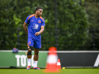 Netherlands player Quinten Timber participates in the training and press conference for the Netherlands Nations League season 2024-2025 at t...