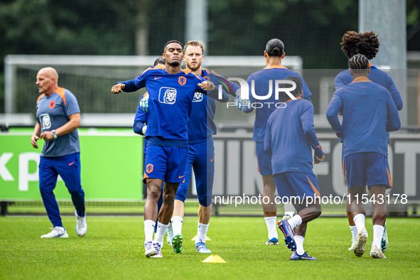 Netherlands player Ryan Gravenberch participates in the training and press conference for the Netherlands Nations League season 2024-2025 at...