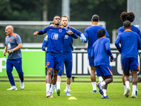 Netherlands player Ryan Gravenberch participates in the training and press conference for the Netherlands Nations League season 2024-2025 at...