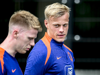 Netherlands player Jan Paul van Hecke participates in the training and press conference for the Netherlands Nations League season 2024-2025...