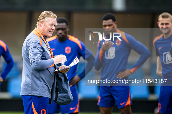 Netherlands trainer coach Ronald Koeman during the match training and press conference for the Netherlands Nations League season 2024-2025 a...