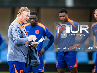 Netherlands trainer coach Ronald Koeman during the match training and press conference for the Netherlands Nations League season 2024-2025 a...