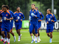 Netherlands goalkeeper Mark Flekken participates in the training and press conference for the Netherlands Nations League season 2024-2025 at...