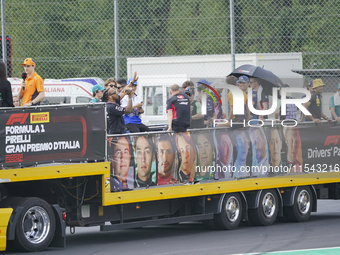 The drive parade during the race of the Formula 1 Pirelli Gran Premio d'Italia 2024 in Monza, Italy, on September 1, 2024 (