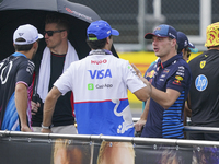 Max Verstappen participates in the driver parade during the race of the Formula 1 Pirelli Gran Premio d'Italia 2024 in Monza, Italy, on Sept...