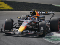 Sergio Perez of Mexico drives the (11) Oracle Red Bull Racing RB20 Honda RBPT during the race of the Formula 1 Pirelli Gran Premio d'Italia...