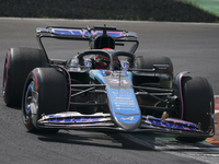 Esteban Ocon of France drives the (31) BWT Alpine F1 Team A524 Renault during the race of the Formula 1 Pirelli Gran Premio d'Italia 2024 in...