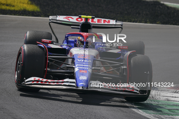 Yuki Tsunoda of Japan drives the (22) Visa Cash app RB VCARB01 Honda RBPT during the race of the Formula 1 Pirelli Gran Premio d'Italia 2024...