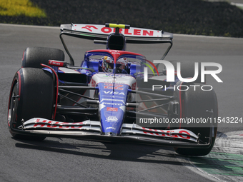 Yuki Tsunoda of Japan drives the (22) Visa Cash app RB VCARB01 Honda RBPT during the race of the Formula 1 Pirelli Gran Premio d'Italia 2024...