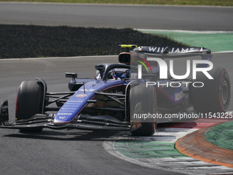 Franco Colapinto of Argentina drives the (43) Williams Racing FW46 Mercedes during the race of the Formula 1 Pirelli Gran Premio d'Italia 20...