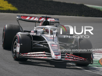 Kevin Magnussen of Denmark drives the (20) MoneyGram Haas F1 Team VF-24 Ferrari during the race of the Formula 1 Pirelli Gran Premio d'Itali...