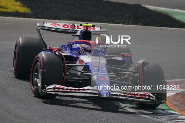 Yuki Tsunoda of Japan drives the (22) Visa Cash app RB VCARB01 Honda RBPT during the race of the Formula 1 Pirelli Gran Premio d'Italia 2024...