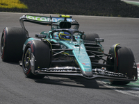 Fernando Alonso of Spain drives the (14) Aston Martin Aramco Cognizant F1 Team AMR24 Mercedes during the race of the Formula 1 Pirelli Gran...