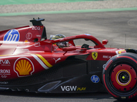 Charles Leclerc of Monaco drives the (16) Scuderia Ferrari SF-24 Ferrari during the race of the Formula 1 Pirelli Gran Premio d'Italia 2024...