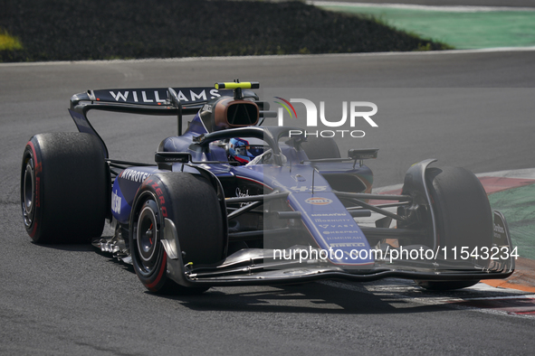 Franco Colapinto of Argentina drives the (43) Williams Racing FW46 Mercedes during the race of the Formula 1 Pirelli Gran Premio d'Italia 20...