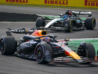 Max Verstappen of the Netherlands drives the Oracle Red Bull Racing RB20 Honda RBPT during the race of the Formula 1 Pirelli Gran Premio d'I...