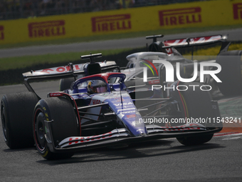 Daniel Ricciardo of Australia drives the (3) Visa Cash app RB VCARB01 Honda RBPT during the race of the Formula 1 Pirelli Gran Premio d'Ital...