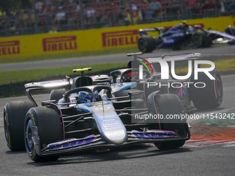 Pierre Gasly of France drives the (10) BWT Alpine F1 Team A524 Renault during the race of the Formula 1 Pirelli Gran Premio d'Italia 2024 in...