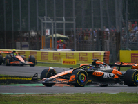 Oscar Piastri of Australia drives the (81) McLaren F1 Team MCL38 Mercedes during the race of the Formula 1 Pirelli Gran Premio d'Italia 2024...