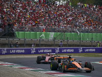 Oscar Piastri of Australia drives the (81) McLaren F1 Team MCL38 Mercedes during the race of the Formula 1 Pirelli Gran Premio d'Italia 2024...