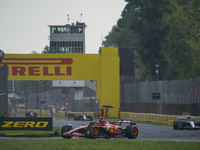 Carlos Sainz Jr. of Spain drives the (55) Scuderia Ferrari SF-24 Ferrari during the race of the Formula 1 Pirelli Gran Premio d'Italia 2024...