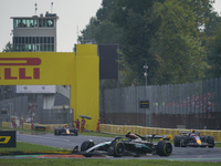 Lewis Hamilton of the UK drives the (44) Mercedes-AMG Petronas F1 Team F1 W15 E Performance Mercedes during the race of the Formula 1 Pirell...