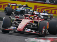 Carlos Sainz Jr. of Spain drives the (55) Scuderia Ferrari SF-24 Ferrari during the race of the Formula 1 Pirelli Gran Premio d'Italia 2024...