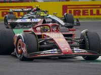 Carlos Sainz Jr. of Spain drives the (55) Scuderia Ferrari SF-24 Ferrari during the race of the Formula 1 Pirelli Gran Premio d'Italia 2024...