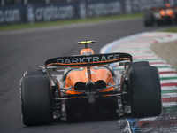 Lando Norris of the UK drives the (4) McLaren F1 Team MCL38 Mercedes during the race of the Formula 1 Pirelli Gran Premio d'Italia 2024 in M...