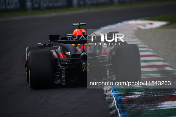 Max Verstappen of the Netherlands drives the Oracle Red Bull Racing RB20 Honda RBPT during the race of the Formula 1 Pirelli Gran Premio d'I...