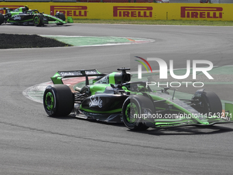 Valtteri Bottas of Finland drives the (77) Stake F1 Team Kick Sauber C44 Ferrari during the race of the Formula 1 Pirelli Gran Premio d'Ital...