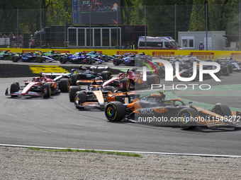 The start of the race during the Formula 1 Pirelli Gran Premio d'Italia 2024 in Monza, Italy, on September 1, 2024 (