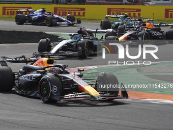 Max Verstappen of the Netherlands drives the Oracle Red Bull Racing RB20 Honda RBPT during the race of the Formula 1 Pirelli Gran Premio d'I...