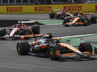 Oscar Piastri of Australia drives the (81) McLaren F1 Team MCL38 Mercedes during the race of the Formula 1 Pirelli Gran Premio d'Italia 2024...