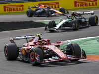 Carlos Sainz Jr. of Spain drives the (55) Scuderia Ferrari SF-24 Ferrari during the race of the Formula 1 Pirelli Gran Premio d'Italia 2024...