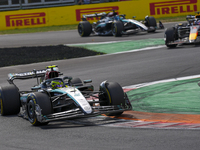 Lewis Hamilton of the UK drives the (44) Mercedes-AMG Petronas F1 Team F1 W15 E Performance Mercedes during the race of the Formula 1 Pirell...