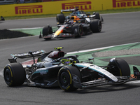 Lewis Hamilton of the UK drives the (44) Mercedes-AMG Petronas F1 Team F1 W15 E Performance Mercedes during the race of the Formula 1 Pirell...