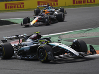 Lewis Hamilton of the UK drives the (44) Mercedes-AMG Petronas F1 Team F1 W15 E Performance Mercedes during the race of the Formula 1 Pirell...