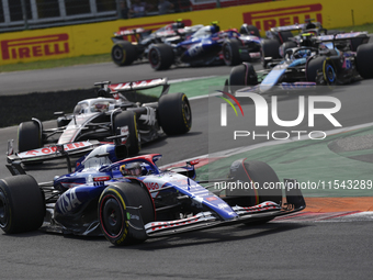 Daniel Ricciardo of Australia drives the (3) Visa Cash app RB VCARB01 Honda RBPT during the race of the Formula 1 Pirelli Gran Premio d'Ital...