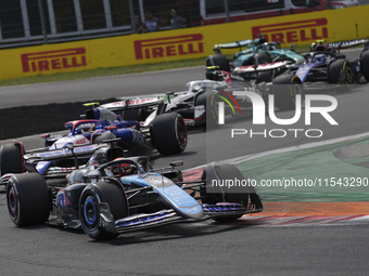 Esteban Ocon of France drives the (31) BWT Alpine F1 Team A524 Renault during the race of the Formula 1 Pirelli Gran Premio d'Italia 2024 in...