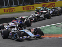 Esteban Ocon of France drives the (31) BWT Alpine F1 Team A524 Renault during the race of the Formula 1 Pirelli Gran Premio d'Italia 2024 in...