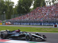 George Russell of the UK drives the (63) Mercedes-AMG Petronas F1 Team F1 W15 E Performance Mercedes during the race of the Formula 1 Pirell...