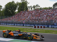 Oscar Piastri of Australia drives the (81) McLaren F1 Team MCL38 Mercedes during the race of the Formula 1 Pirelli Gran Premio d'Italia 2024...