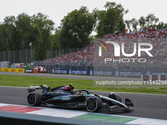 Lewis Hamilton of the UK drives the (44) Mercedes-AMG Petronas F1 Team F1 W15 E Performance Mercedes during the race of the Formula 1 Pirell...