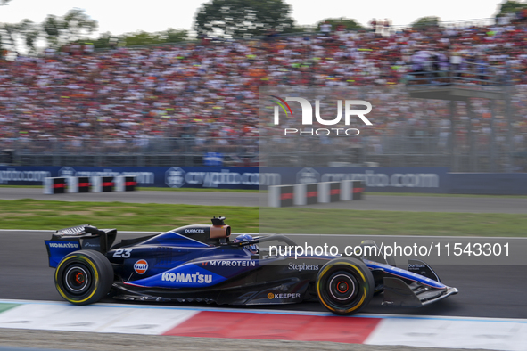 Alexander Albon of Thailand drives the (23) Williams Racing FW46 Mercedes during the race of the Formula 1 Pirelli Gran Premio d'Italia 2024...