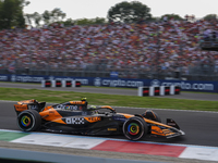 Lando Norris of the UK drives the (4) McLaren F1 Team MCL38 Mercedes during the race of the Formula 1 Pirelli Gran Premio d'Italia 2024 in M...