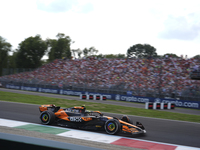 Lando Norris of the UK drives the (4) McLaren F1 Team MCL38 Mercedes during the race of the Formula 1 Pirelli Gran Premio d'Italia 2024 in M...